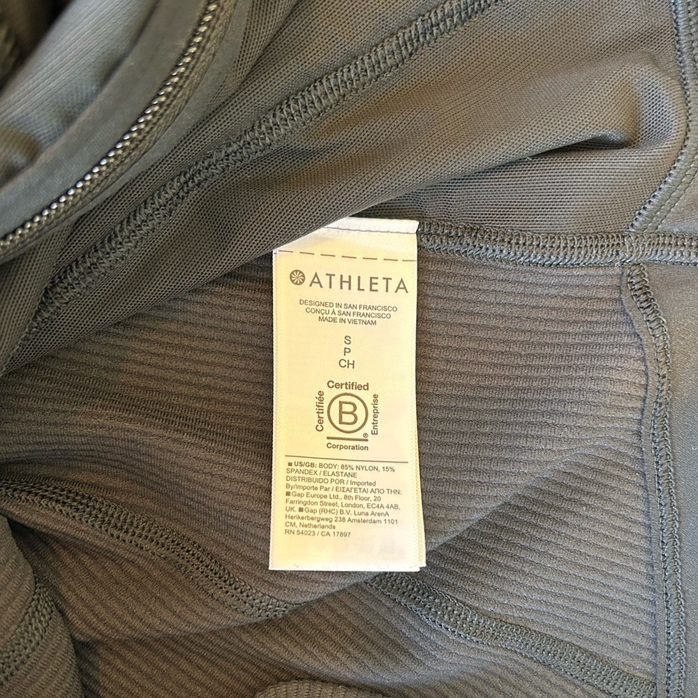 Athleta Salutation Ribbed Jacket Black Small/Petite - Picture 9 of 9